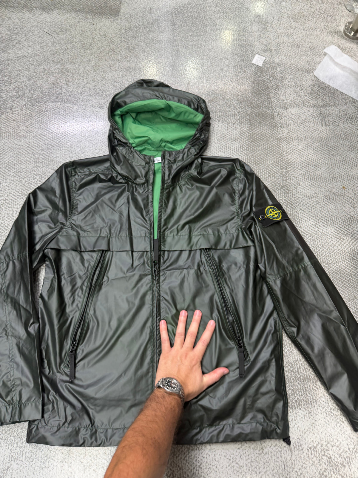 Veste stone caméléon verte