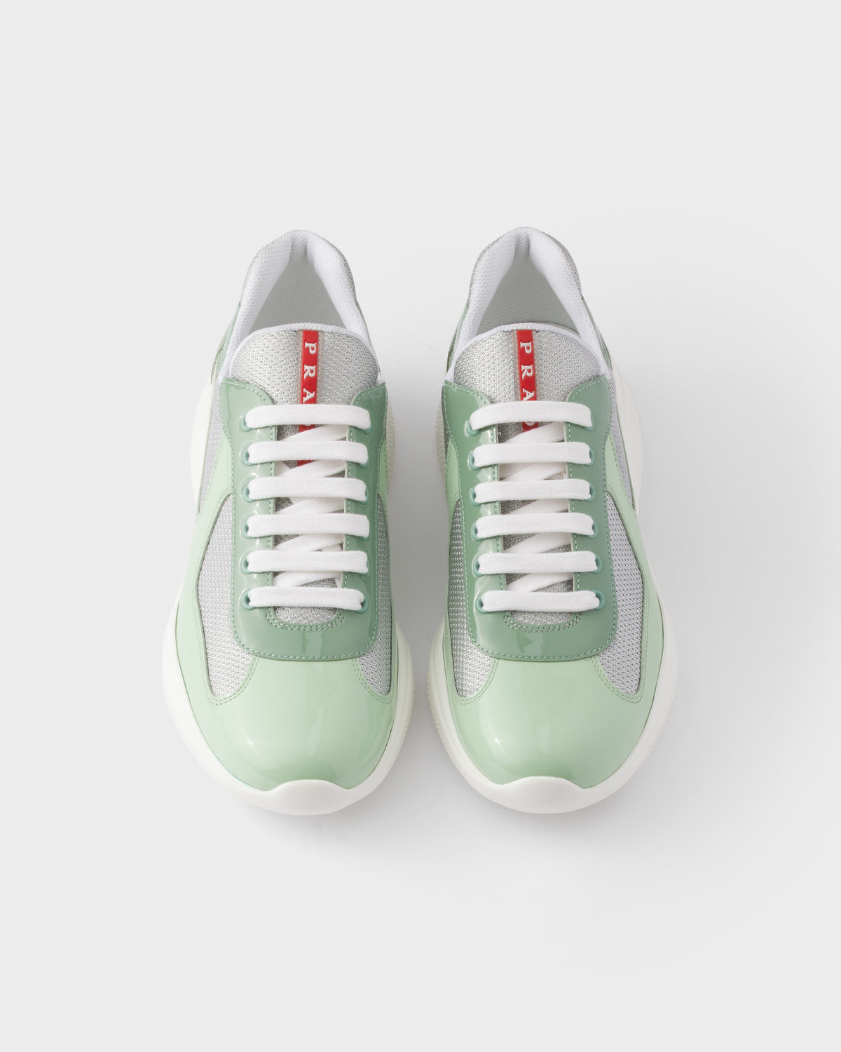 Sneakers prada cups bicolore vert