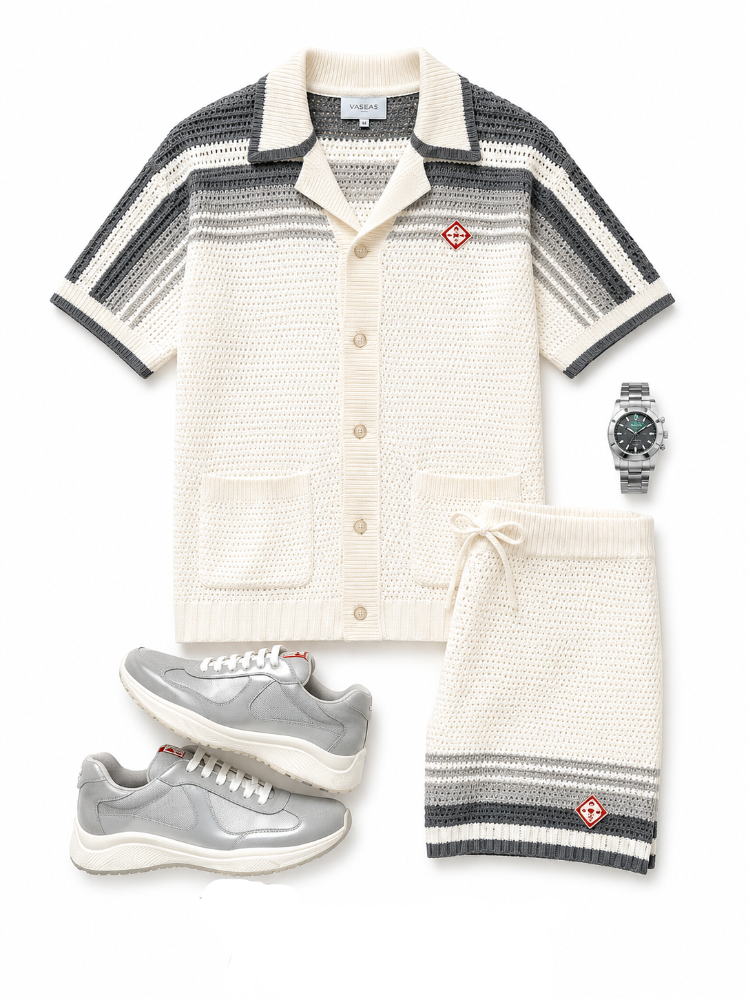 Ensemble Casa x Prada gris