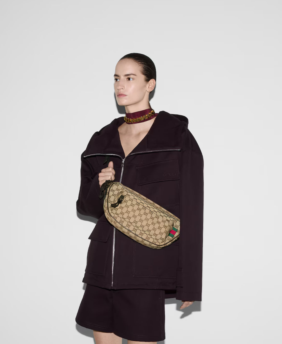 Sac à bandoulière en toile GG grand format - #2