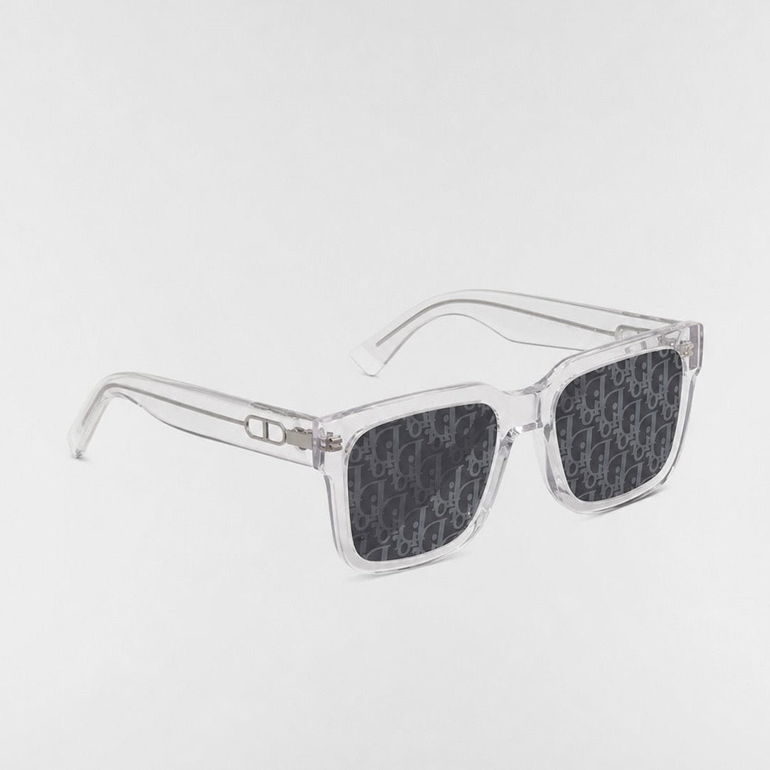 Lunettes de soleil obliques transparentes