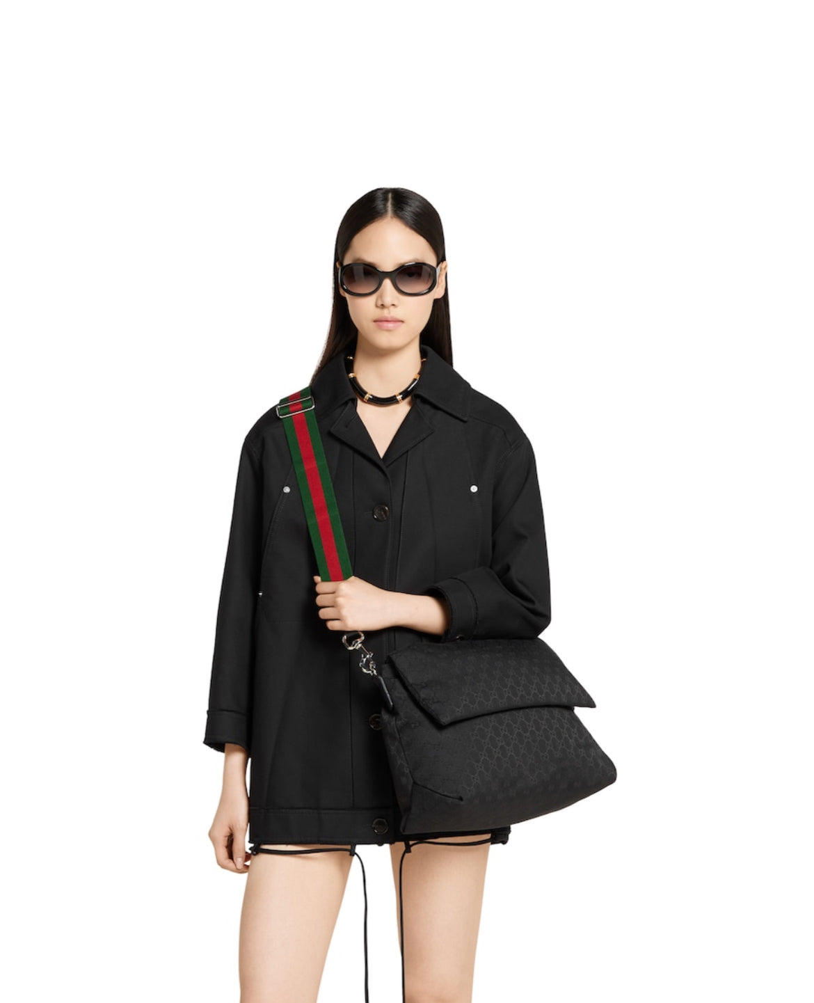 Sac à bandoulière en toile GG grand format - #1