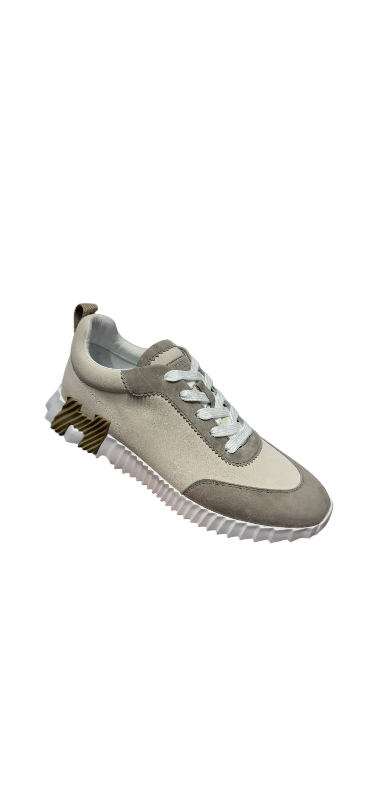 Sneakers hermes boucing beige daim
