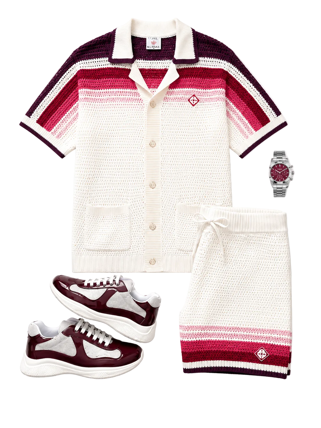 Ensemble Casa x Prada rouge