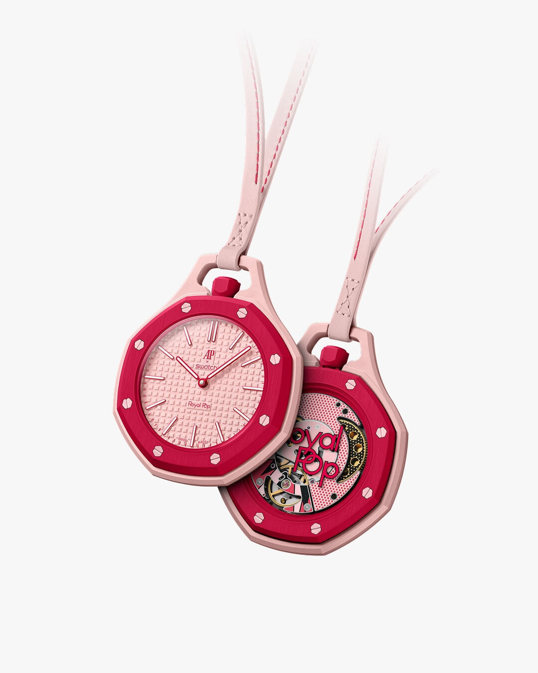 Audemars piquet x swatch automatic avec bracelet bio céramique inclus rose