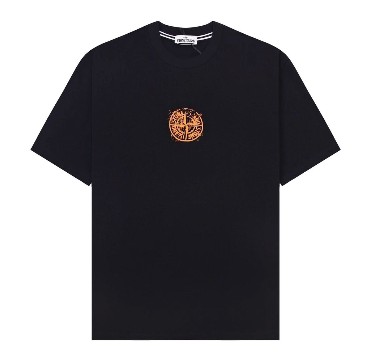 TEE shirt stone island noir et orange