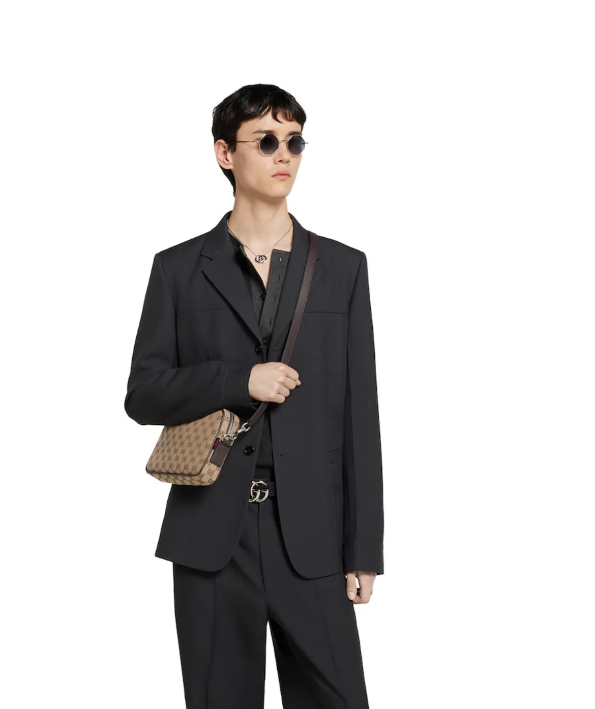Sac à bandoulière en toile GG petit format - #5