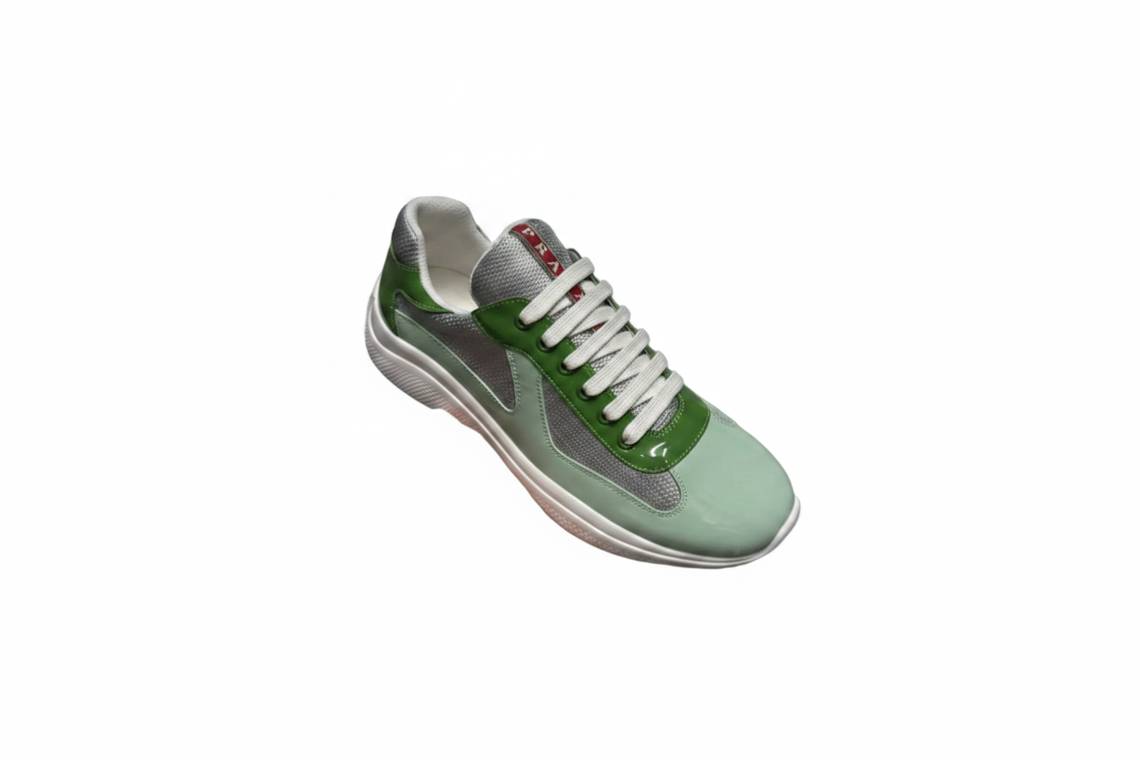 Sneakers prada cups bicolore vert