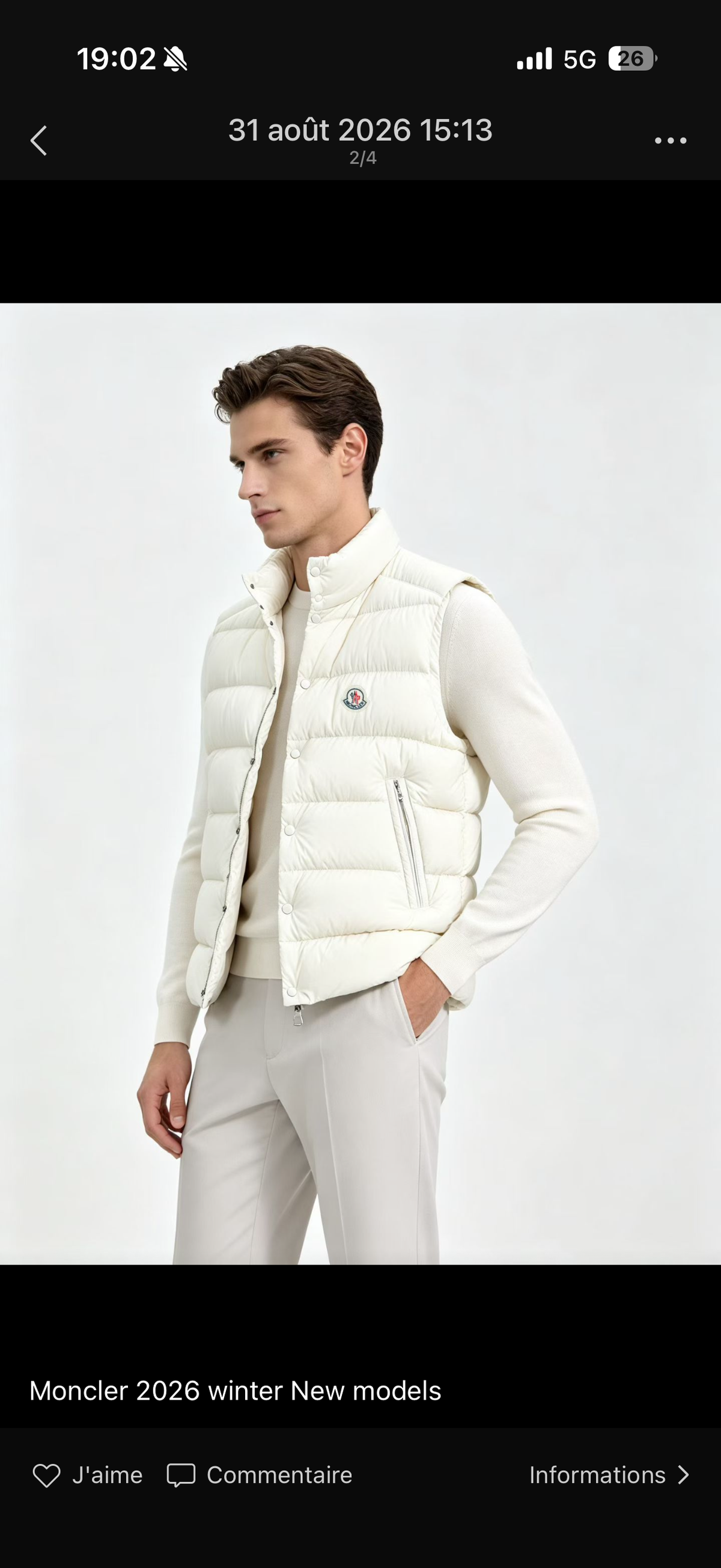 Veste moncler demi manche new model 2 coloris
