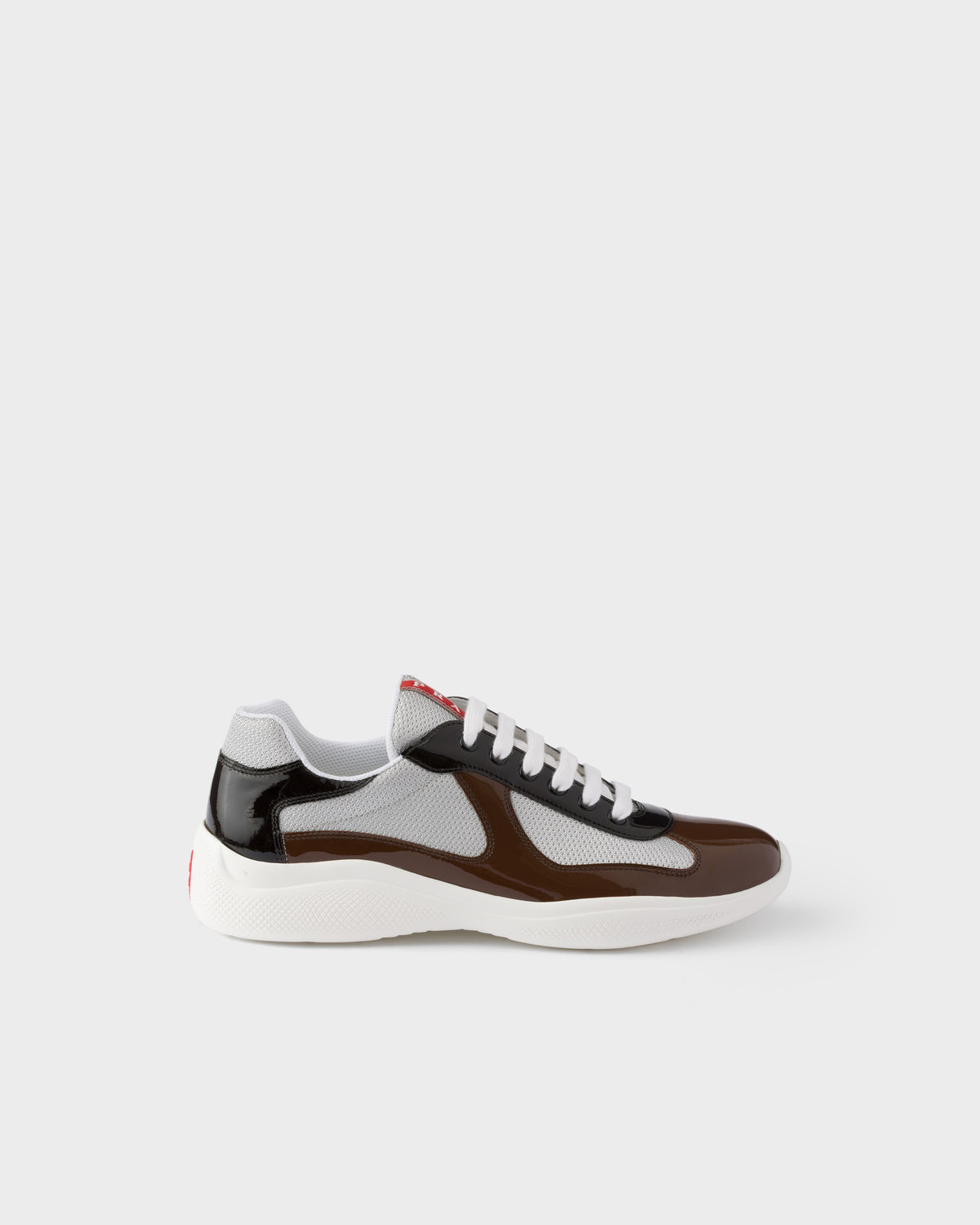 Sneakers prada cups bicolore noir marron