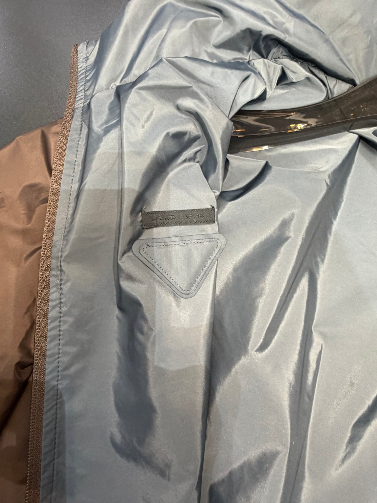 Veste prada réversible marron et gris