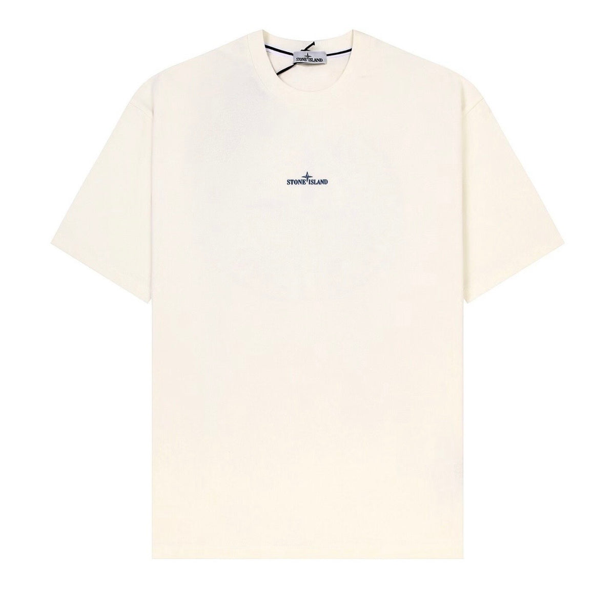 TEE shirt stone island blanc bleu a boussole