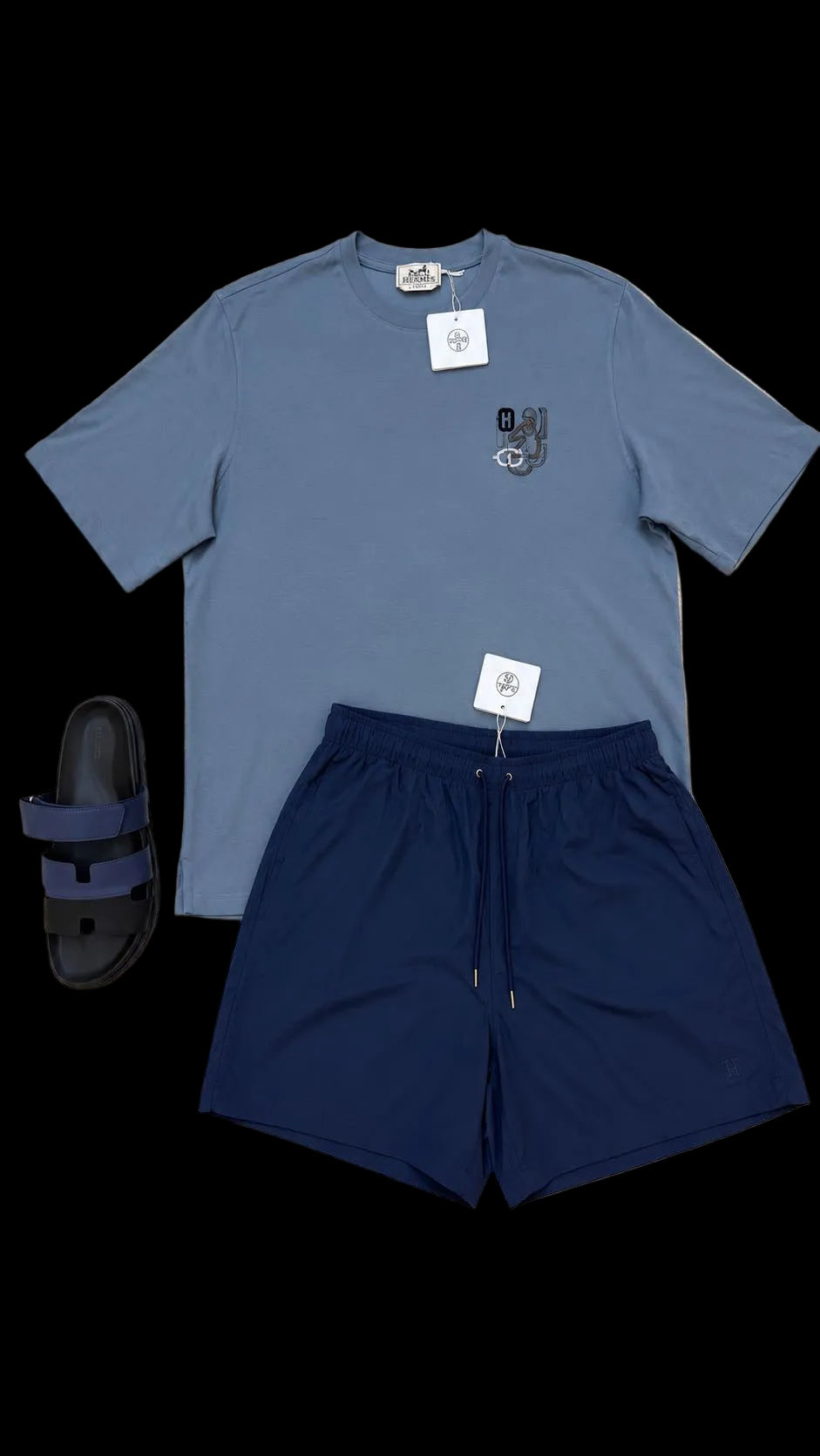 Ensemble Hermes bleu
