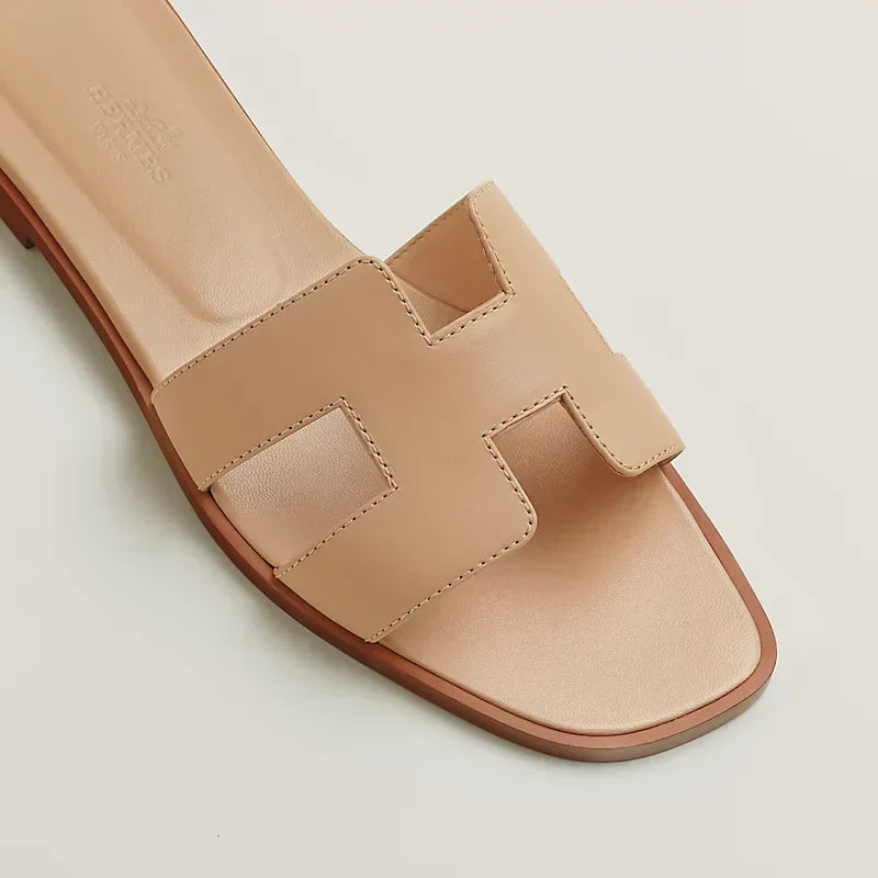 Hermes - Claquettes  Beige Natura